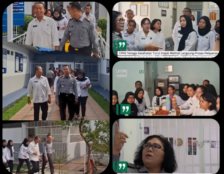 Kunjungan CPNS Tenaga Kesehatan Kanwil Ditjenpas Sumut Ke Rutan 1 Medan Didampingi Oleh Suherdi Selaku Perwakilan Bidang Perawatan Dan Pengamanan Serta Dr.Sherly(Doc/Foto:Rutan I Medan)