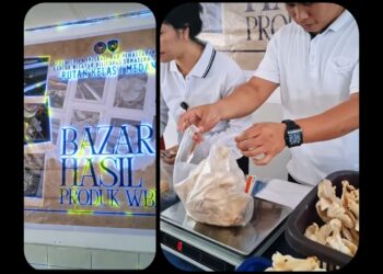 Pewai Rutan I Medan Sedang Membungkus Hasil Produk Warga Binaan.(Doc/Foto: Rutan I Medan)