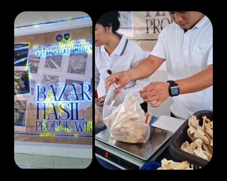 Pewai Rutan I Medan Sedang Membungkus Hasil Produk Warga Binaan.(Doc/Foto: Rutan I Medan)