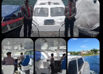 Sat Pamobvit Simalungun Melaksanakan Patroli Wisata Di Danau Toba Pada Rabu, 09 Juli 2025.(Doc/Foto: Humas Polres Simalungun)