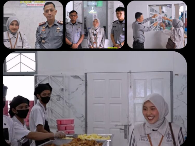 Karutan I Medan Andi Surya, Menerima Sertifikat Halal dari Badan Penyelenggara Jaminan Produk Halal (BPJPH) Kementerian Agama RI, Diberikan Langsung Perwakilan BPJPH Hazrah.(Doc/Foto: Rutan Medan)