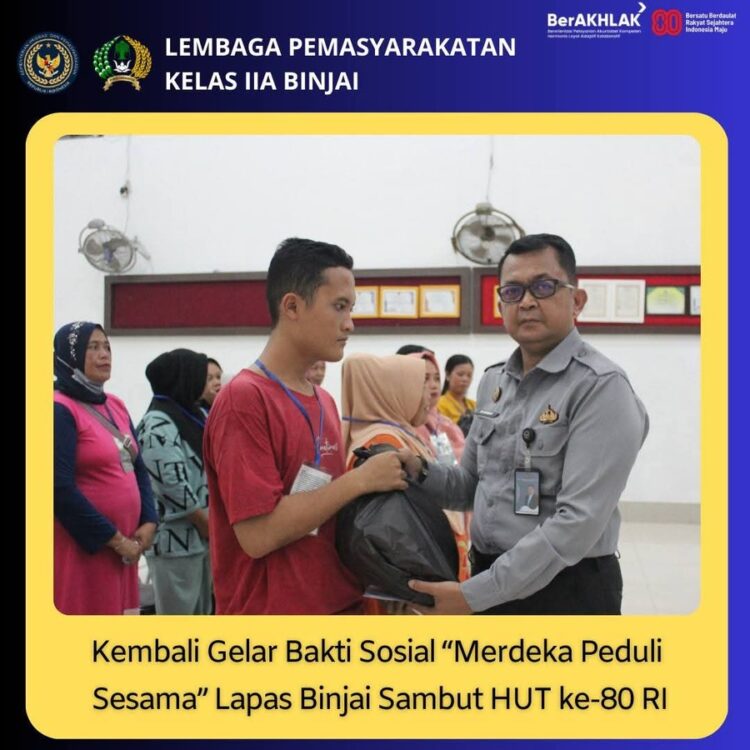 Lapas Kelas IIA Binjai Berbagi dengan Warga Sekitar