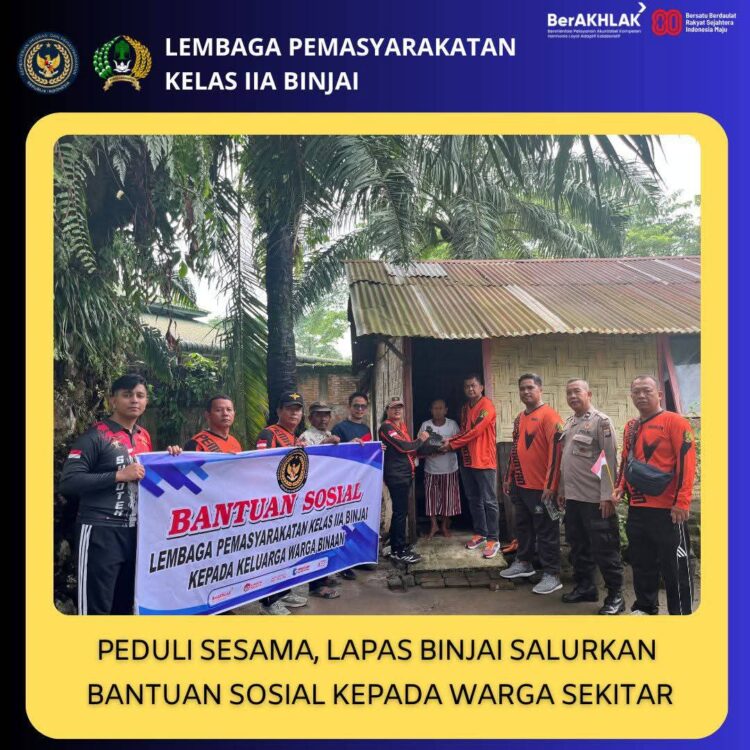 Lapas Binjai Berbagi Kasih dengan Bantuan Sosial