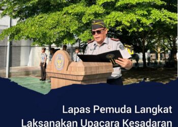Kalapas Pemuda Langkat Kenal Purba, Mambacakan Teks Upacara Kesadaran Berbangsa Dan Bernegara.(Doc/Foto : Humaslapada)