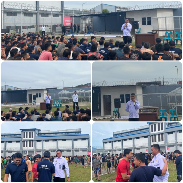 Ka. KPLP Rudi Sembiring Pimpin Kontrol Blok Hunian dan Sosialisasi di Lapas Binjai