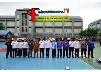 Kepala Kantor Wilayah Kemenkumham Sumut, Yudi Suseno, bersama Kepala Rutan Kelas I Medan, Andi Surya, berdiri bahu-membahu dengan jajaran TNI, Polri, dan instansi terkait usai Apel Siaga Nataru.(Doc/Foto : Istimewa)