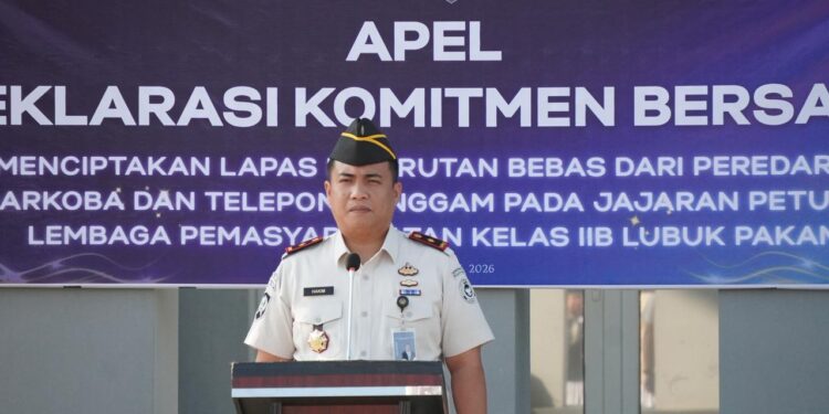 Kalapas Lubuk Pakam, Bapak Hakim Sanjaya, menegaskan bahwa Zero Narkoba dan Handphone bukan sekadar slogan, melainkan 'harga mati'.(Doc/Foto : Humas Lapas lubuk Pakam)